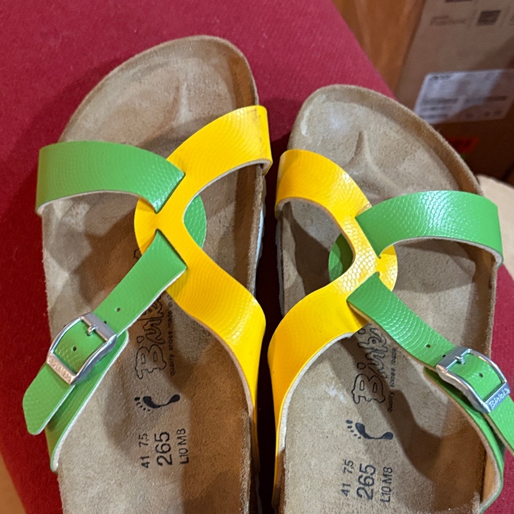 Birkenstock Women Sandals - Vibrant Yellow and Green - Picture 7 of 8